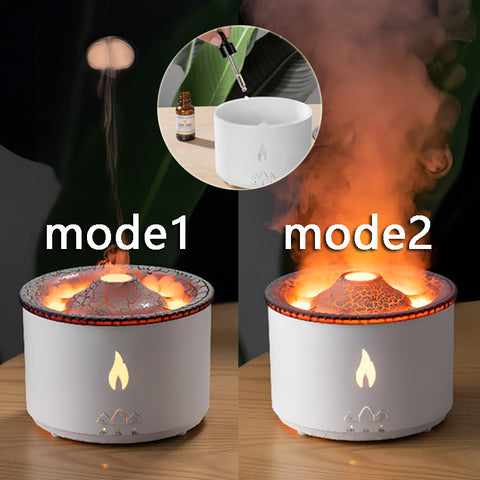 New Creative Ultrasonic Essential Oil Humidifier Volcano Aromatherapy Machine Spray Jellyfish Air Flame Humidifier Diffuser - Always Needs